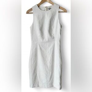 H&M Women’s  White Textured Sleeveless Bridal Shower Evening Event Dress 6